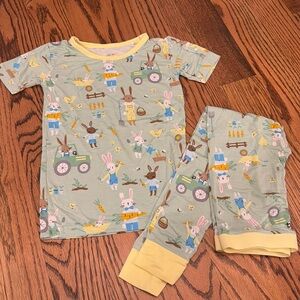 Little Sleepies size 5/6 rabbit Pajamas
